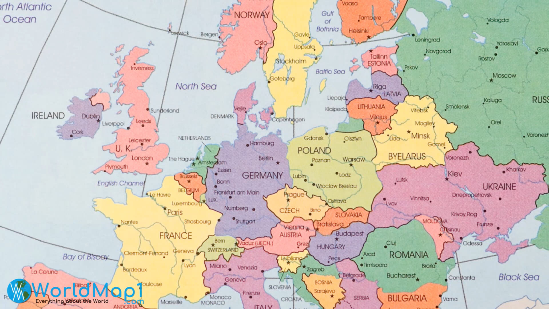 Europakarte und Lettland